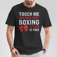 Touch Me And Your First Boxing Lesson Is Free マーシャルアーツ Tシャツ 面白い贈り物