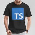 Typescript プログラミングロゴ Tsロゴ プログラマーへのギフトに Tシャツ 面白い贈り物