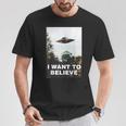 Ufoシャツ I Want To Believe Alien Ufotシャツ Tシャツ 面白い贈り物