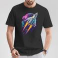 Universe Rockettart Cosmoshuttle Flight Galaxypace T-Shirt Lustige Geschenke
