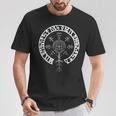 Vegvisir バイキング ルーン文字サークルバイキング Tシャツ 面白い贈り物