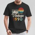 Vintage 1990 Montañas Águila Retro 35 Cumpleaños Camiseta unisex Regalos divertidos