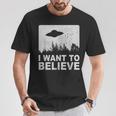 I Want To Believe I Aliens Ufo エリア 51 Roswell Tシャツ 面白い贈り物