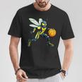 Wasp バスケットボール選手バスケットボール スズメバチ Tシャツ 面白い贈り物