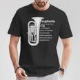 「Euphoria」吹奏楽のためのユーフォニアムユーモア 面白いユーフォニアム Tシャツ 面白い贈り物