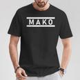 「Mako」ヘボン式「まこ」「マコ」下の名前 ローマ字 名入れ 名乗り ラテン文字 綴り Tシャツ 面白い贈り物