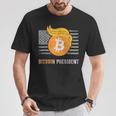 ありがとうトランプアメリカ ビットコインプレジデント就任式ジョーク Tシャツ 面白い贈り物