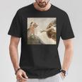 おかしな猫 神 創造 アダム ミーム イエス Tシャツ 面白い贈り物