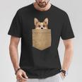 おもしろ犬好きギフトウェルシュ・コーギー・イン・マイ・ユア・ポケット Tシャツ 面白い贈り物
