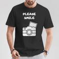 お願い スマイル アート オブ 写真 カメラマン カメラマン Tシャツ 面白い贈り物
