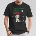 かわいい ダンディ ディンモント テリア 犬 クリスマス いたずら 素敵 試した Tシャツ 面白い贈り物