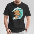 かわいいサーファーのテディベア。 Tシャツ 面白い贈り物