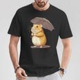 かわいいハムスターと傘のコスチューム。 Tシャツ 面白い贈り物