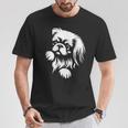 かわいいペキニーズのぞき見犬のグラフィック デザイン Tシャツ 面白い贈り物