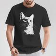 かわいい猫のポートレートデザイン。 Tシャツ 面白い贈り物