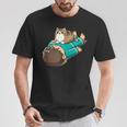 くつろぐ猫 Relaxing Cat Tシャツ 面白い贈り物