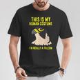 これは私の人間のコスチュームです私は本当にハヤブサ鳥です Tシャツ 面白い贈り物