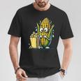 とうもろこしとポップコーンのキャラクター Tシャツ 面白い贈り物