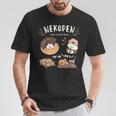 ねこぺん日和 ドーナツ ダークカラー Tシャツ 面白い贈り物