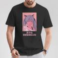 アニメガール猫少女日本蒸気波美少女美少女。 Tシャツ 面白い贈り物