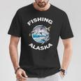 アラスカの魚アラスカの野生の鮭のお土産釣りアラスカ Tシャツ 面白い贈り物