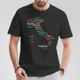 イタリア 地図 シルエット 旗 タウン ローマ 旅行 イタリア Tシャツ 面白い贈り物