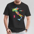 イタリア地図ブーツ 国旗 イタリア Tシャツ 面白い贈り物