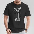 イースターエッグ付きの面白いイースターペニスウサギの耳。 Tシャツ 面白い贈り物