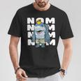 オーシャンキング シャーク ハングリーシャーク キング Eat Now Nom Tシャツ 面白い贈り物