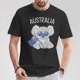 オーストラリアの国旗がかわいいコアラ Tシャツ 面白い贈り物