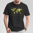カラフルな地図 地球 タイムゾーン 国 大陸 地理 Tシャツ 面白い贈り物