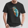 カワセミ 鳥 野生動物 動物 水彩 芸術的 ペインティング Tシャツ 面白い贈り物