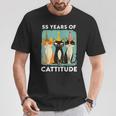 キャティチュード55歳 55歳の誕生日 猫好き 55歳 Tシャツ 面白い贈り物