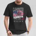 クリアウォーター アメリカ国旗 Gps座標 クリアウォーター Tシャツ 面白い贈り物