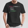 コンピュータサイエンスのpythonプログラマはコードの睡眠を食べます Tシャツ 面白い贈り物