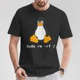 コンピューター -Udo Rm -Rf Tux Linux ペンギン プログラマー Tシャツ 面白い贈り物