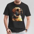 サングラスをかけたラブラドール・レトリバー 愛犬ラブラドール Tシャツ 面白い贈り物