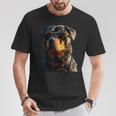 サングラスをかけたロットワイラー 愛犬自慢のロットワイラー Tシャツ 面白い贈り物