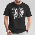 シベリアンハスキーパワーすごいかわいいハスキー Tシャツ 面白い贈り物
