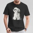 シーズー 犬 グラフィック ペット イラスト シーズー Tシャツ 面白い贈り物