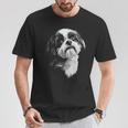 シーズー 犬 モチーフ ペット イラスト シーズー Tシャツ 面白い贈り物