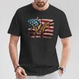 ジョージ・ワシントン ライディング A ダイナソー 面白い 4Th Of July デザイン Tシャツ 面白い贈り物