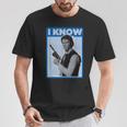 スター・ウォーズ クラシック ハン・ソロ I Know You Love Me ポスター Tシャツ 面白い贈り物