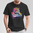 タイガーミュージック Dj ターンテーブル Dj タイガーテクノ ダンスクラブ ハウス Tシャツ 面白い贈り物