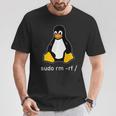 タックスlinuxペンギン-Sudorm-Rfコンピューターサイエンスコンピューター Tux Linux Tシャツ 面白い贈り物
