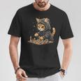 チェス メンズ レディース キッズ 猫 チェスプレイヤー Tシャツ 面白い贈り物