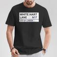 トッテナム フットボールチーム ホワイト ハートレーン ストリートサイン Tシャツ 面白い贈り物