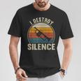 トランペット奏者 I Destroyilence Recto Trumpet Lovers Tシャツ 面白い贈り物