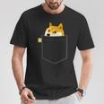 ドージコインシャツフェイクポケットシャツドージコイントゥザムーン Tシャツ 面白い贈り物