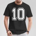 ナンバー10 誕生日ギフト スポーツ選手 チーム番号入りジャージ Tシャツ 面白い贈り物